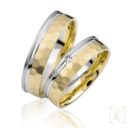 Bicolor trouwringen S915