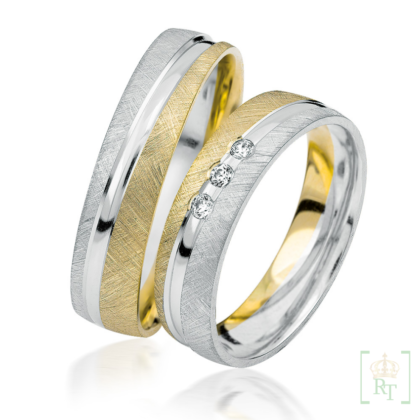 Bicolor trouwringen S920