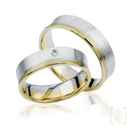 Bicolor trouwringen S922