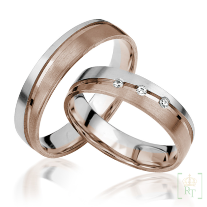 Bicolor trouwringen S928