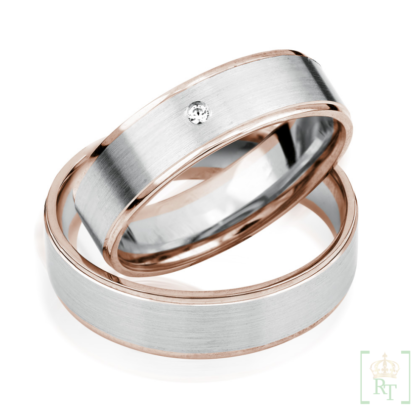 Bicolor trouwringen S929