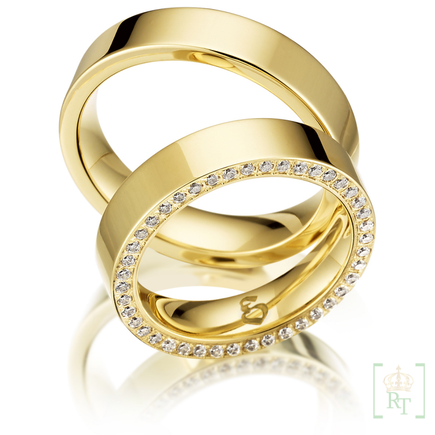 Geelgouden trouwringen S225