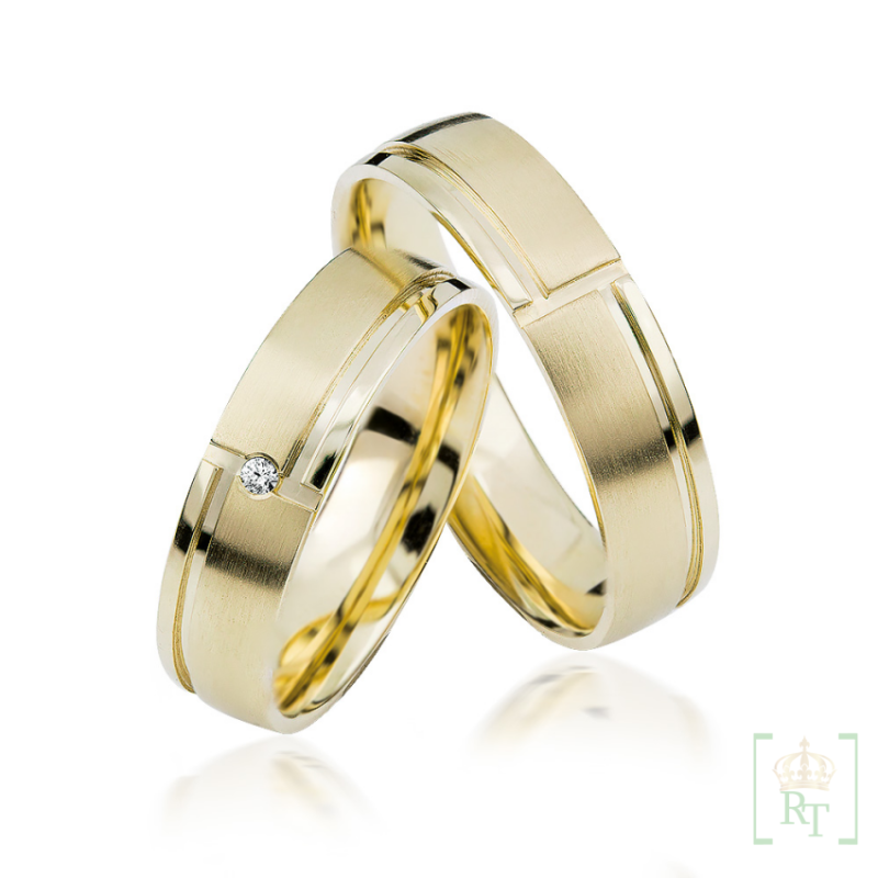 Geelgouden trouwringen S903
