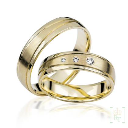Geelgouden trouwringen S907