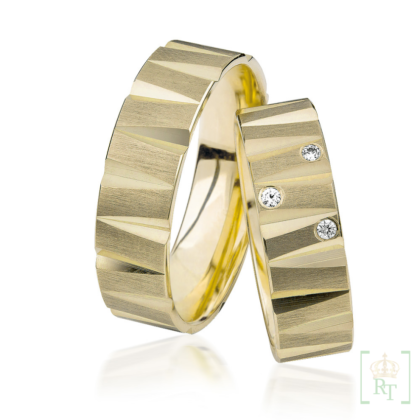 Geelgouden trouwringen S908