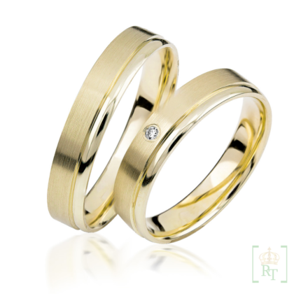 Geelgouden trouwringen S909