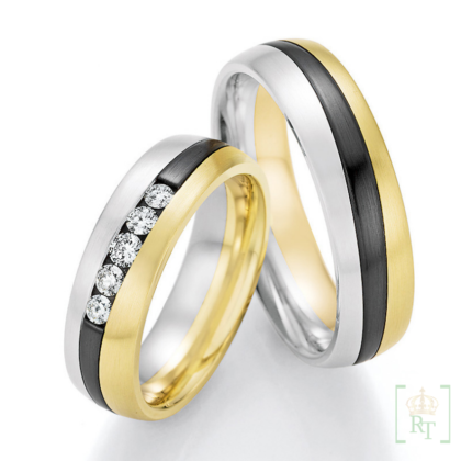 Trouwringen Goud-Zirkonium_diamanten_14_10090_060+14_10100_060