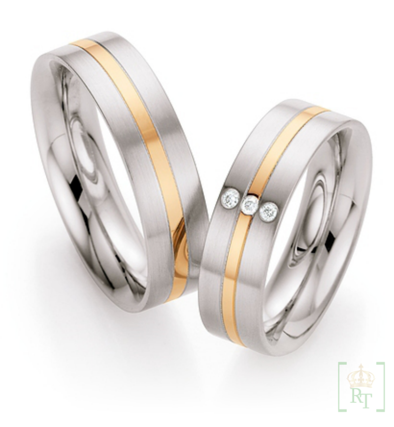 Trouwringen Staal Goud 14k 88-ST138_65